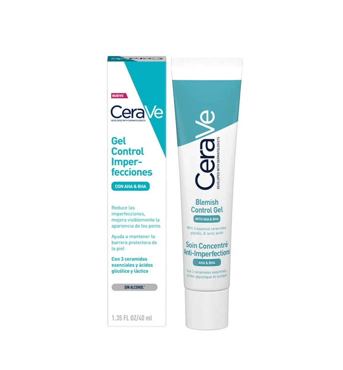 Cerave AHA BHA Blemish Control Gel 40ml (UK Version)