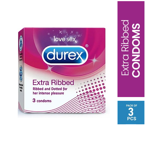 Durex Extra Ribbed - 3 Condoms