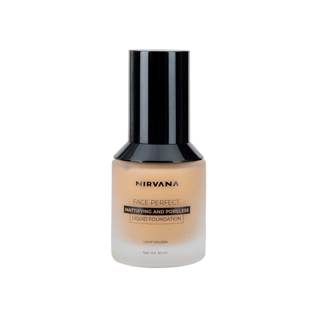 Nirvana Color Face Perfect (Matte & Por) Liquid Foundation-Light Natural Golden 30ml
