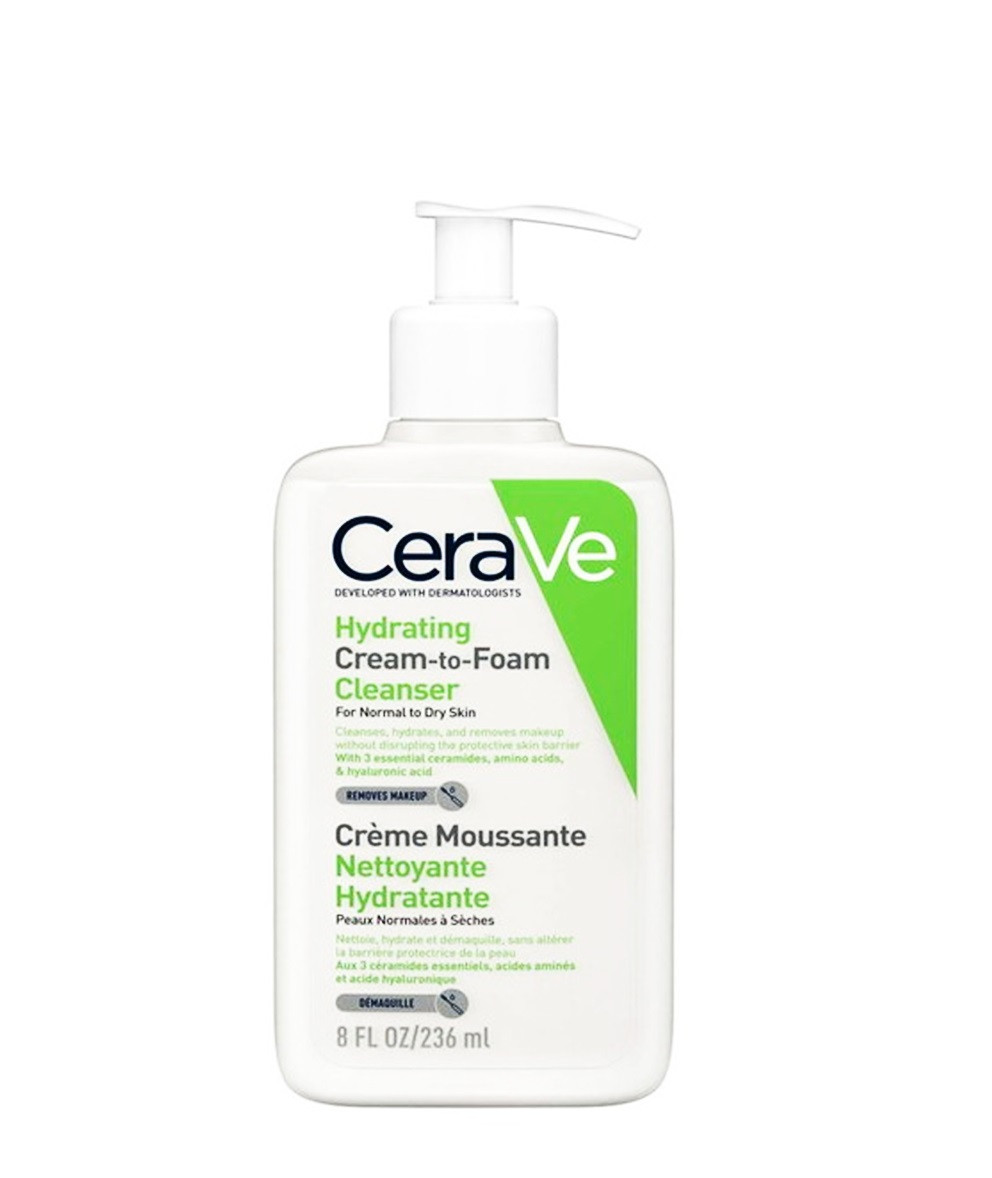 Cerave Hydrating Cream To Foam Cleanser For Normal To Dry Skin 236ml