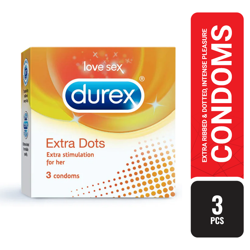 Durex Extra Dots For Extra Simulation - 3 Condoms
