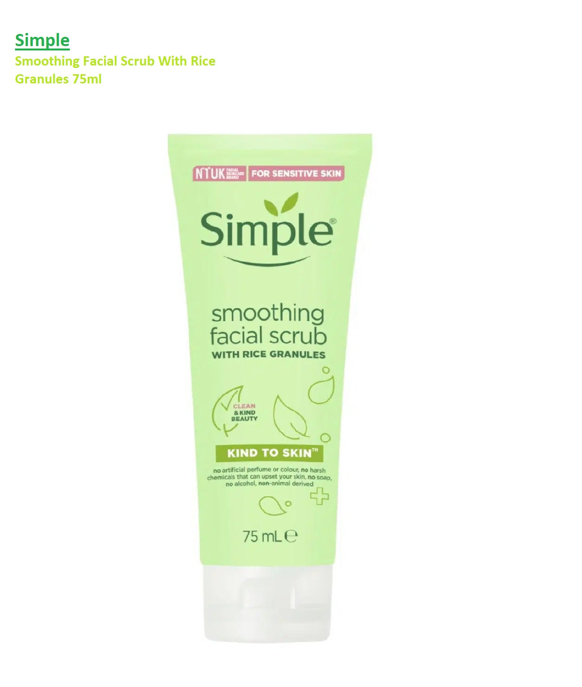Simple Smoothing Facial Scrub With Rice Granules 75ml