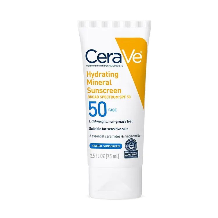 CeraVe Hydrating Mineral Sunscreen SPF 50 Face Lotion