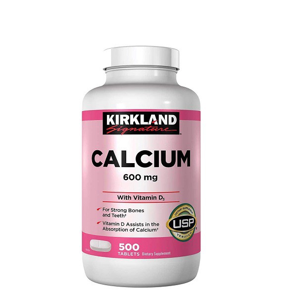 Kirkland Calcium With Vitamin D3 600 mg Suapplement 500 Tablets
