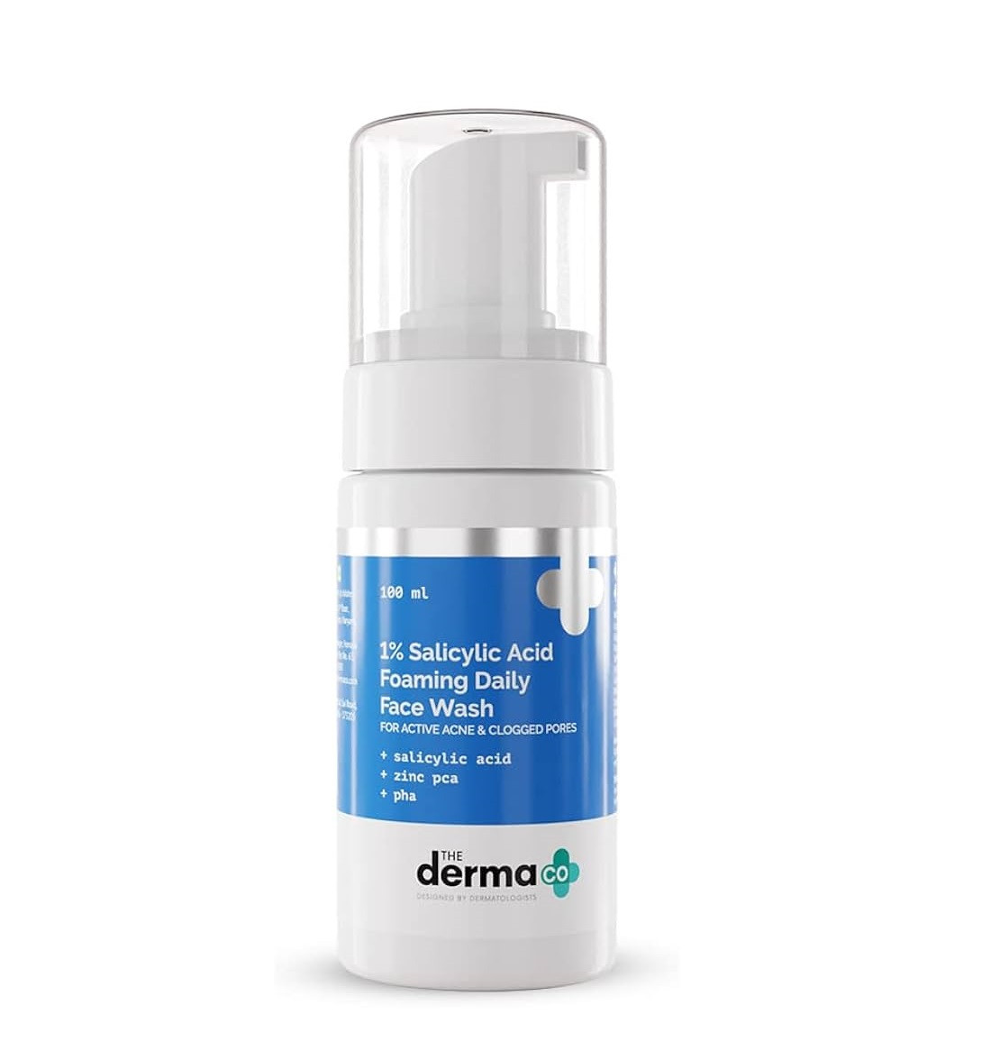 The Derma CO 1% Salicylic Acid Foaming Daily Face Wash for Active Acne & Clogged Pore 100ml